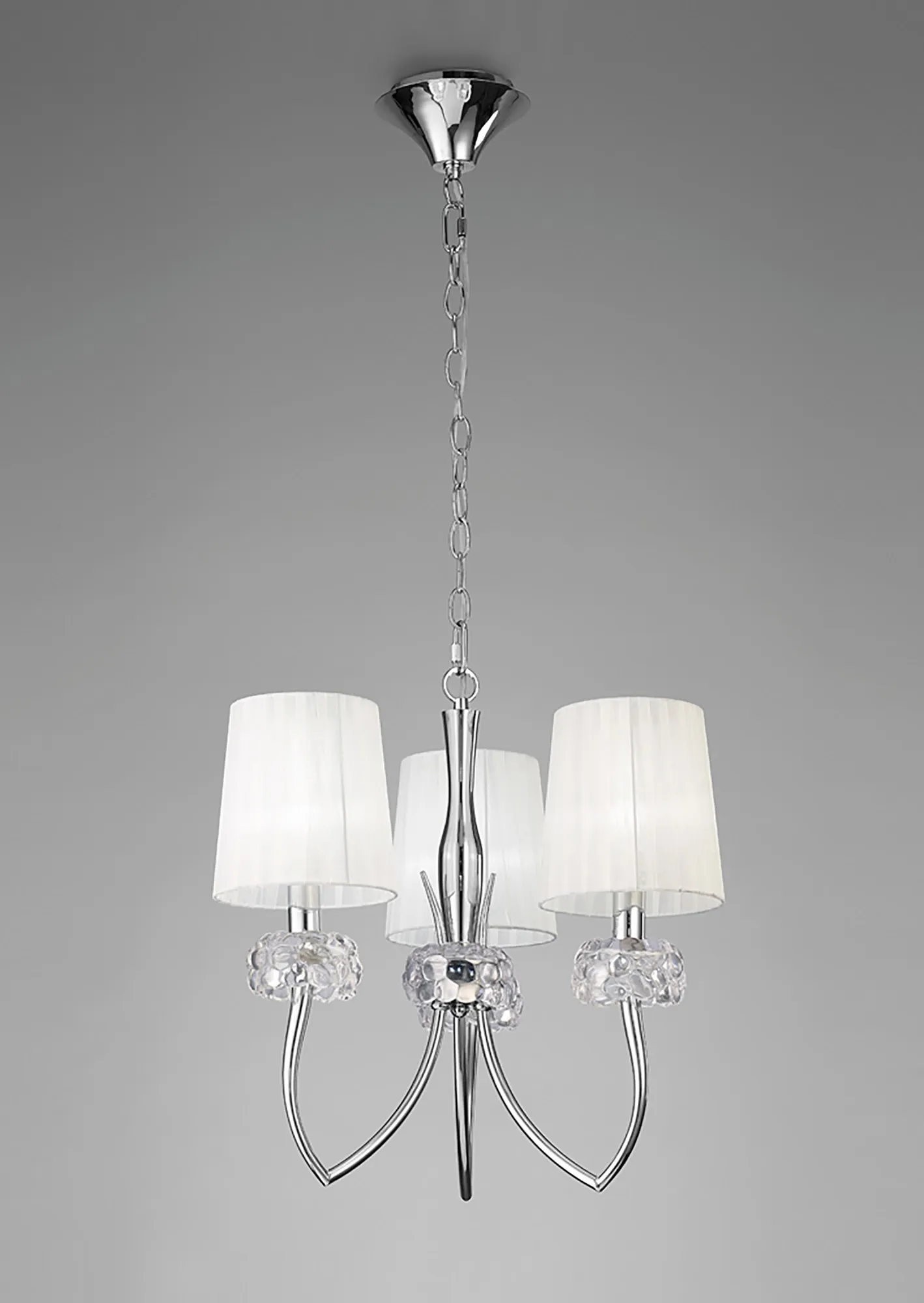 Loewe Polished Chrome-White Ceiling Lights Mantra Multi Arm Fittings Loewe Polished Chrome-White Ceiling Lights Mantra Multi Arm Fittings
